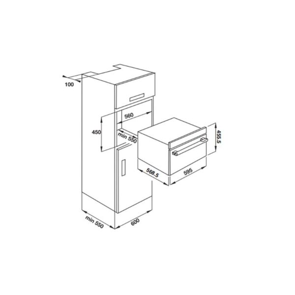 Thiết kế của lò nướng kết hợp lò vi sóng Fagor Q-Class 3MWB-44ATCGN