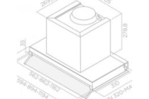 Kích thước máy hút mùi âm tủ Elica PRF0114761