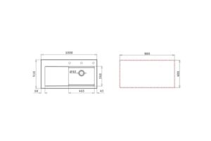 Thiết kế của chậu rửa bát Elica Tekton 1B 1D Snow 70017211