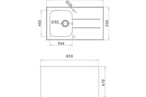 Thiết kế của chậu rửa chén inox 1 hố Elica Concerto 1B 1D – White 109501330