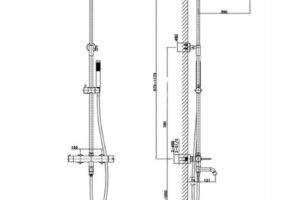 Kích thước sen cây tắm nóng lạnh Paul Schmitt PA510R