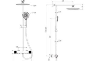 Kích thước sen cây tắm nóng lạnh Paul Schmitt PA513R