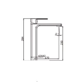 Kích thước vòi chậu lavabo nóng lạnh Paul Schmitt PA012FH