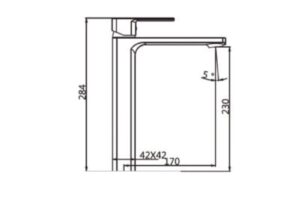 Kích thước vòi chậu lavabo nóng lạnh Paul Schmitt PA012FH