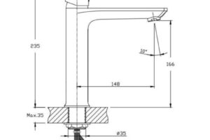 Kích thước vòi chậu lavabo nóng lạnh Paul Schmitt PA017FM