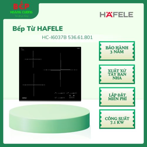 Bếp Từ 3 Vùng Nấu Hafele HC-I6037B 536.61.801 – Chính Hãng – Lắp Đặt Miễn Phí