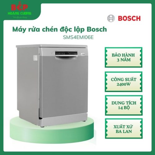 Máy rửa bát độc lập Bosch SMS4EMI06E Serie 4