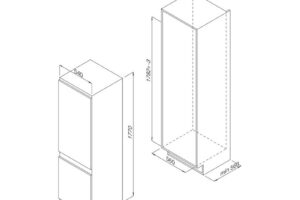 Kích thước tủ lạnh âm tủ Malloca MF-246EBI