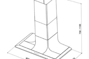 Kích thước máy hút mùi áp tường Upscale TM MODERN