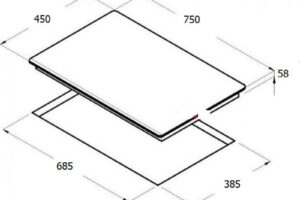 Kích thước bếp ga đôi Binova BI-382-DH lắp âm