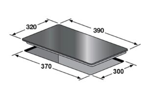 Kích thước bếp từ đơn Binova BI-268-ID lắp âm