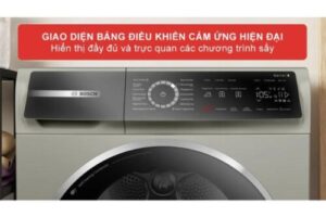 Bảng điều khiển máy sấy bơm nhiệt Bosch 9kg WQB246CX0 Serie 8