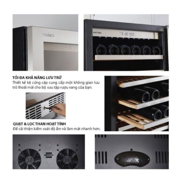 Bên trong Tủ rượu vang Kadeka KA-110WR