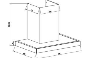 Kích thước máy hút mùi áp tường Binova BI-31-GT-07