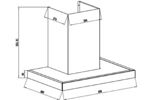 Kích thước máy hút mùi áp tường Binova BI-32-GT-09