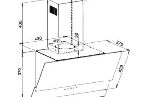 Kích thước máy hút mùi áp tường Binova BI-57-GT-07