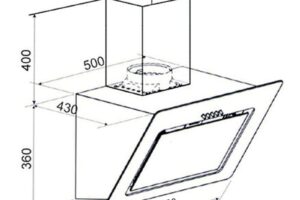 Kích thước máy hút mùi áp tường Binova BI-65-IG-09