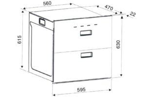 Kích thước máy sấy bát âm tủ Binova BI-999-MBK