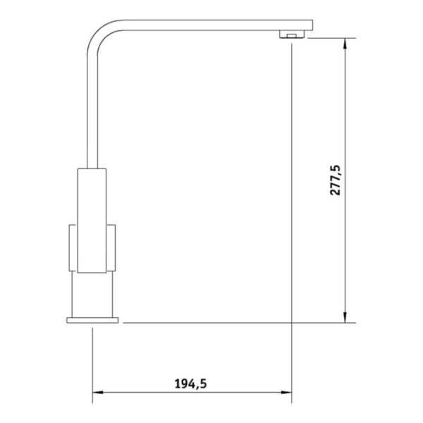 Kích thước vòi rửa bát nóng lạnh Binova VBI-68