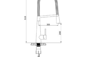 Kích thước vòi rửa bát nóng lạnh Konox KN1909