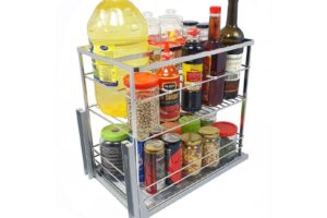 Ảnh thực tế giá gia vị inox 304 nan dẹt BossEU BS304.135GS