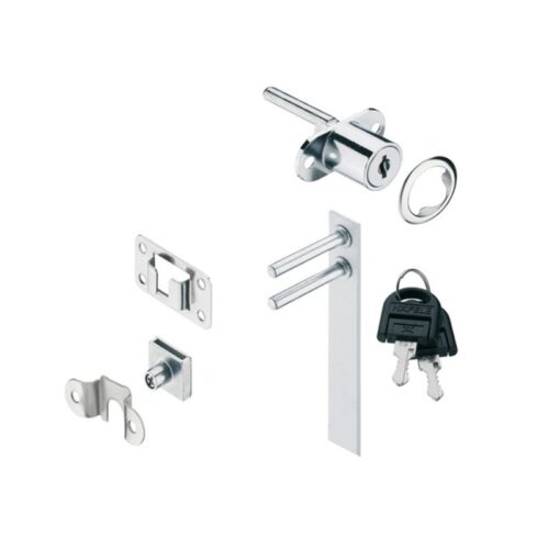 Hafele 234.99.240 Khóa Trung Tâm Econo – Hợp Kim Kẽm Mạ Niken - Lắp Theo Hông Tủ 7 Khóa trung tâm Econo Hafele 234.99.240