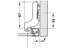 Kích thước bản Lề Metalla SM 110º Lọt Lòng Hafele 315.26.712