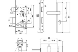 Kích thước bộ tay nắm gạt đế dài 260x54x10mm Häfele DIY 499.62.501