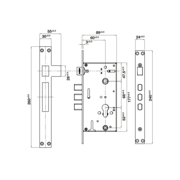 Thông Số Kỹ Thuật Khoá điện tử Hafele DL6000 912.20.581