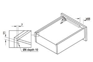 Thông số ray âm EPC Evo 400mm giảm chấn Hafele 433.32.073