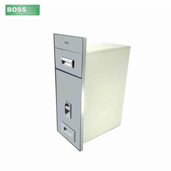 Thùng gạo gương nút nhấn BossEU BS300 Silver