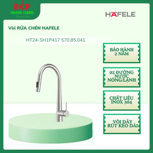 Vòi Rửa Chén HAFELE HT24-SH1P417 570.85.041 vòi kéo rút, hai đường nướng nóng/lạnh