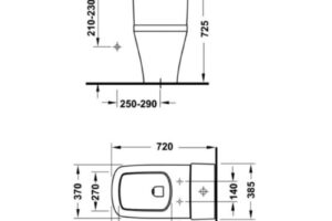 Kích thước bồn cầu 1 khối Duravit Durastyle Hafele 588.45.452