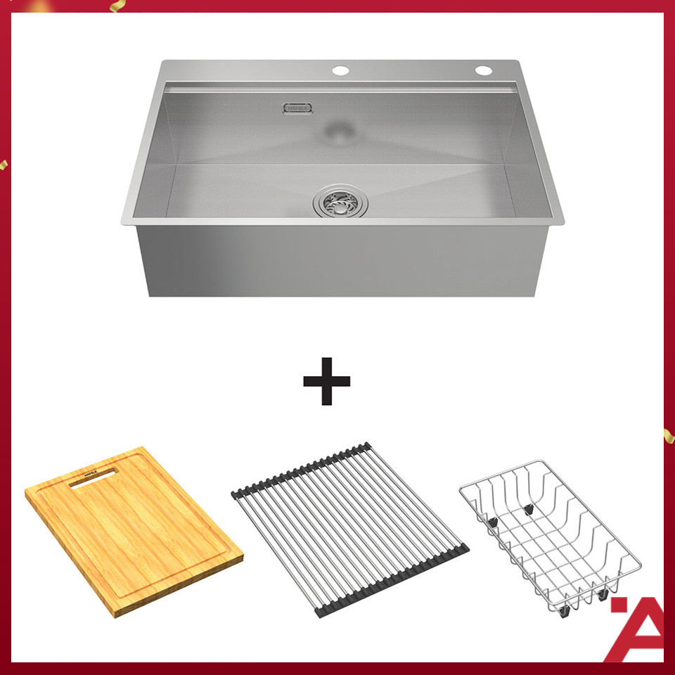 Hafele 567.20.627 Chậu Rửa Chén Inox HS24-SSN1S-7650 – Bề mặt vân nổi chống trầy – Hàng chính hãng 4 Hafele 567.20.627 Chậu Rửa Chén Inox HS24-SSN1S-7650 – Bề mặt vân nổi chống trầy – Hàng chính hãng - Ảnh 2