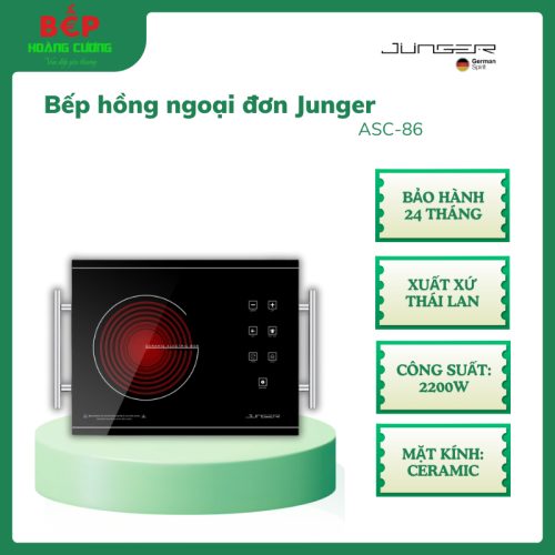 Junger Bếp Hồng Ngoại ASC-86 – Di Động, Đa Năng – Chống Xước, Chịu Lực – Công suất 2200W