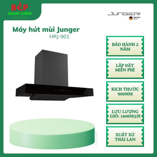 Máy hút mùi Junger HRJ-901 chính hãng, hút khử mùi nhanh, cảm ứng hiện đại, nâng tầm không gian bếp