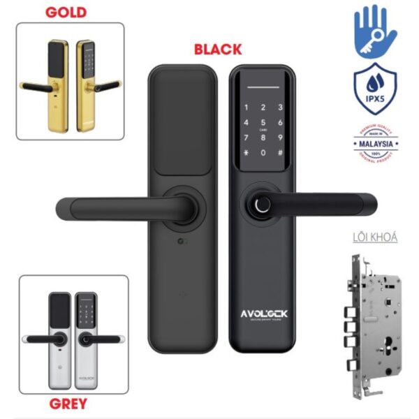 Ảnh khóa cửa vân tay Avolock AV-63-Gold