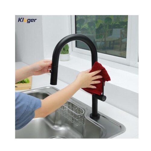Vòi rửa bát Kluger JADE Series KLF0010B, Xoay 360 độ, điều chỉnh nóng/lạnh 12 Ảnh Kluger KLF0010B có dây rút