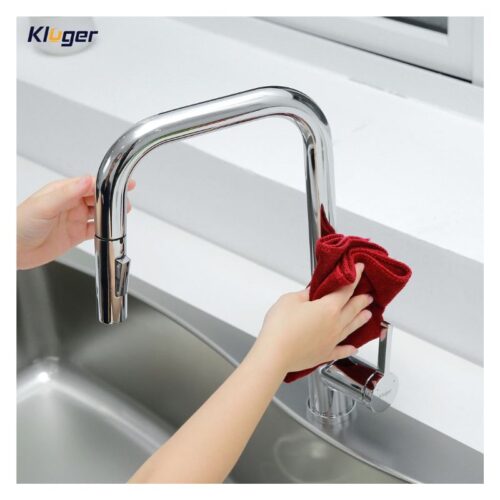 Vòi rửa bát dây rút thế hệ mới Kluger LEO Series KLF0011C Xoay 360 độ, điều chỉnh nóng/lạnh 16 Ảnh vòi Kluger KLF0011C có dây rút
