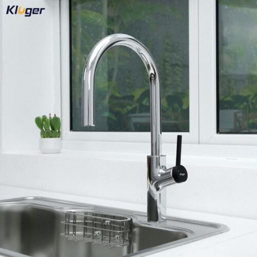 Ảnh vòi rửa bát nóng lạnh Kluger KLF0006C có dây rút