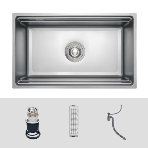 Chậu rửa bát Kluger K600 SERIES KWU8161FS – S70, Bề mặt LINEN dập nổi, Bảo hành 10 năm 12 Bộ lọc chậu rửa bát 1 hố Kluger KWU8161FS-S70