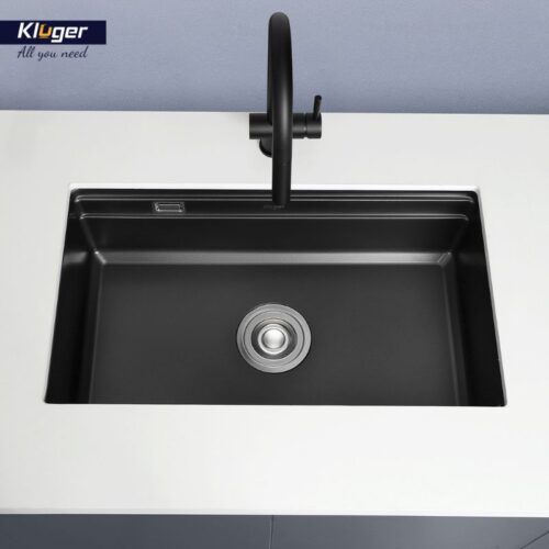 Chậu rửa bát Kluger K600 SERIES KWU8161FB – S76 Plus, Bề mặt LINEN dập nổi, Bảo hành 10 năm 12 Chậu rửa bát 1 hố Kluger KWU8161FB-S76 Plus