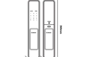 Kích thước khóa cửa vân tay Bosch EL600 EU Gray