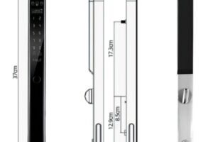 Kích thước khóa cửa điện tử Avolock AN-399F-G