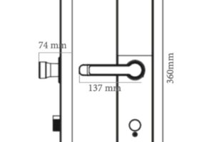 Kích thước khóa thông minh Avolock AV-61-B