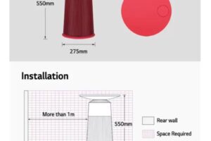 Kích thước máy lọc không khí LG AS20GPRU0.ABAE