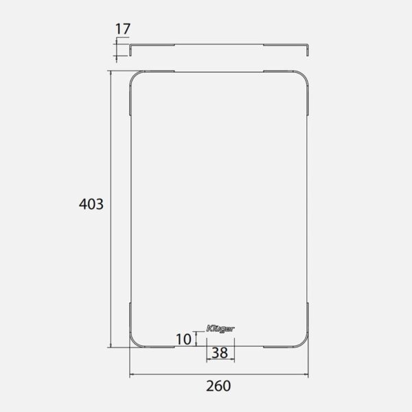 Kích thước thớt inox Kluger KCB-122FS