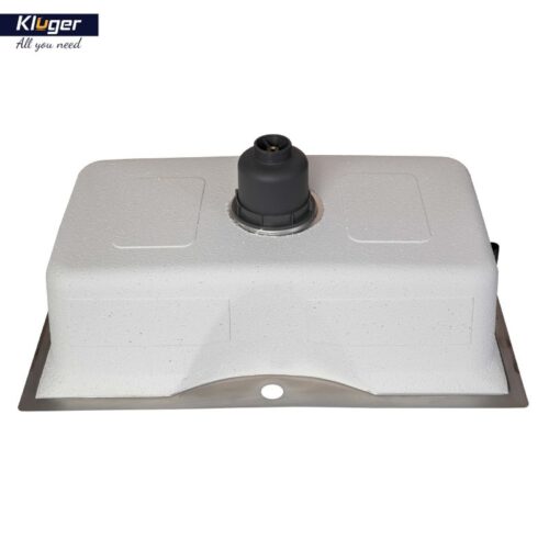 Chậu rửa bát Kluger K900 Series KW8191FS – S79, Bề mặt LINEN dập nổi, Bảo hành 10 năm 13 Mặt sau chậu rửa bát 1 hố Kluger KW8191FS-S79