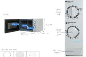 Thông số lò vi sóng mini 20L Sharp R-G228VN-SL