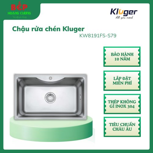 Chậu rửa bát Kluger K900 Series KW8191FS – S79, Bề mặt LINEN dập nổi, Bảo hành 10 năm